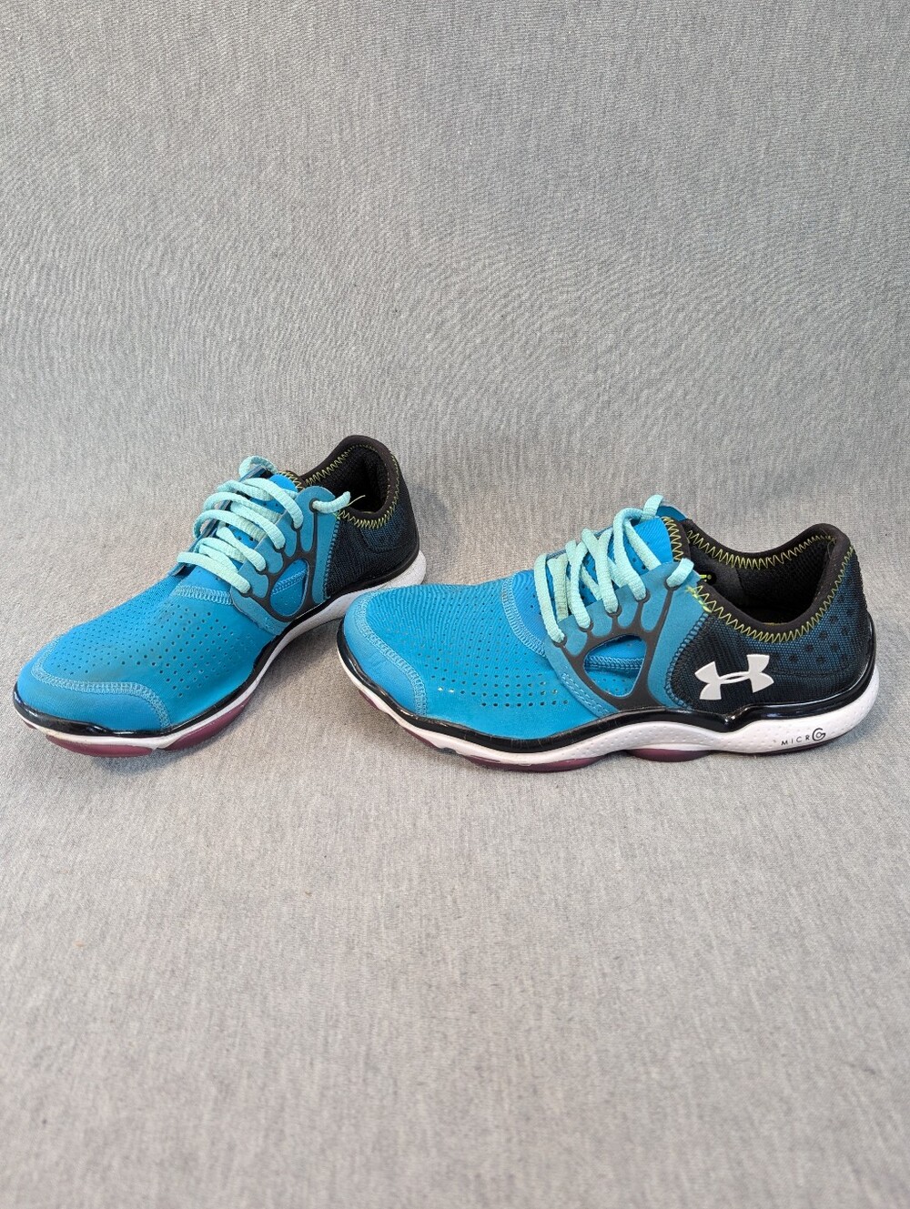 Under Armour MPZ Mesh Running Shoes Women's 6 Blue Black Sneakers